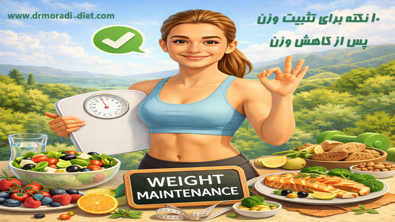 10 نکته برای تثبیت وزن پس از کاهش وزن زیر نظر بهترین متخصص تغذیه دکتر مرادی