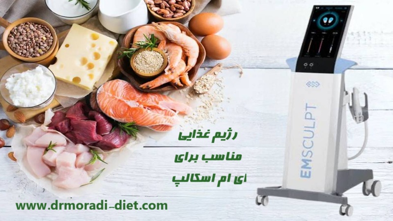 رژیم غذایی مناسب برای لاغری با ای ام اسکالپ با مشورت متخصص تغذیه