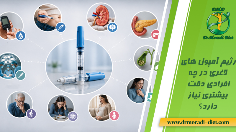 رژیم آمپول های لاغری در چه کسانی دقت بیشتری نیاز دارد؟ با مشورت متخصص تغذیه