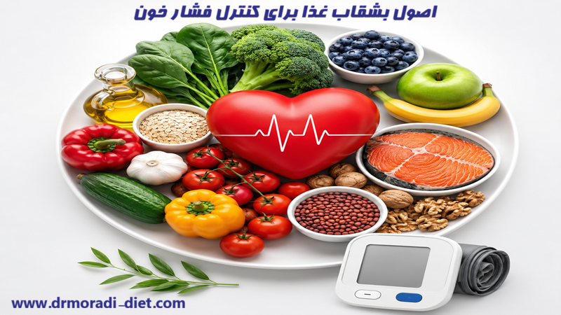 اصول بشقاب غذا برای کنترل فشار خون با مشورت متخصص تغذیه