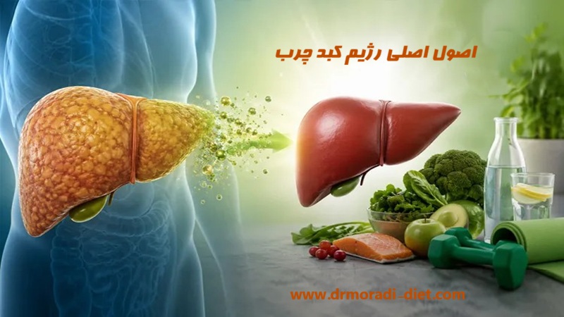 اصول اصلی رژیم کبد چرب با مشورت متخصص تغذیه