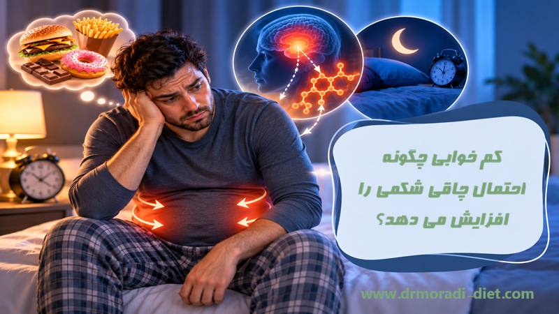 کم خوابی چگونه احتمال چاقی شکمی را افزایش می دهد؟ زیرنظر متخصص تغذیه