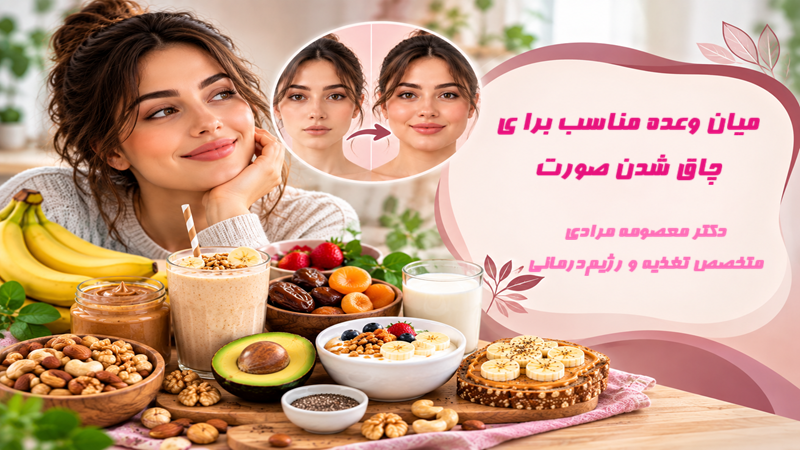 میان وعده مناسب برای چاق شدن صورت با مشورت متخصص تغذیه