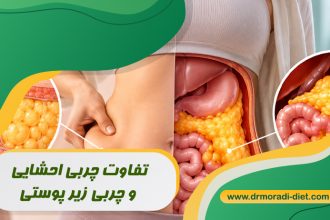 تفاوت چربی احشایی و چربی زیر پوستی با مشورت متخصص تغذیه