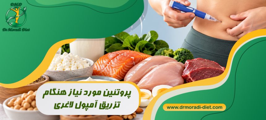 پروتئین مورد نیاز هنگام تزریق آمپول لاغری با مشورت متخصص تغذیه